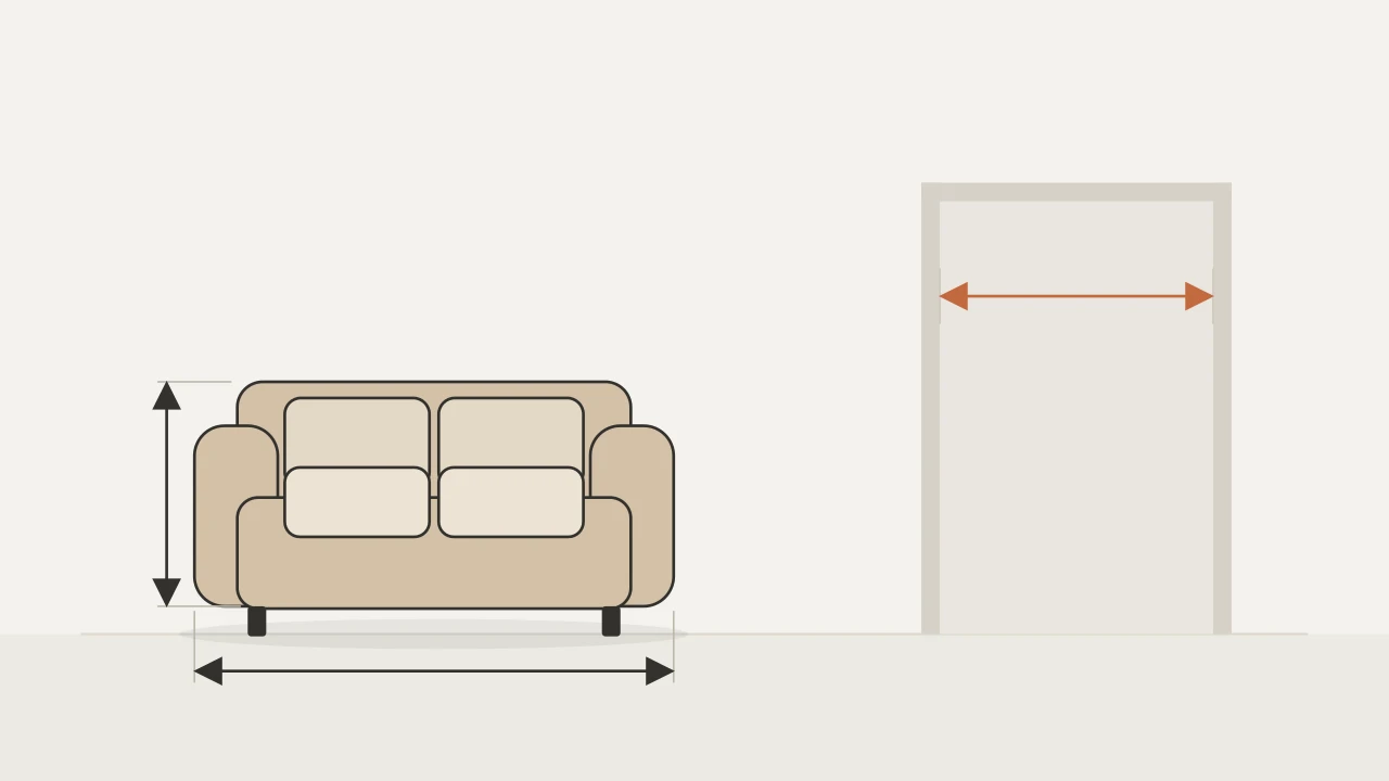 Will My Sofa Fit Through the Door? Calculator + Size Chart
